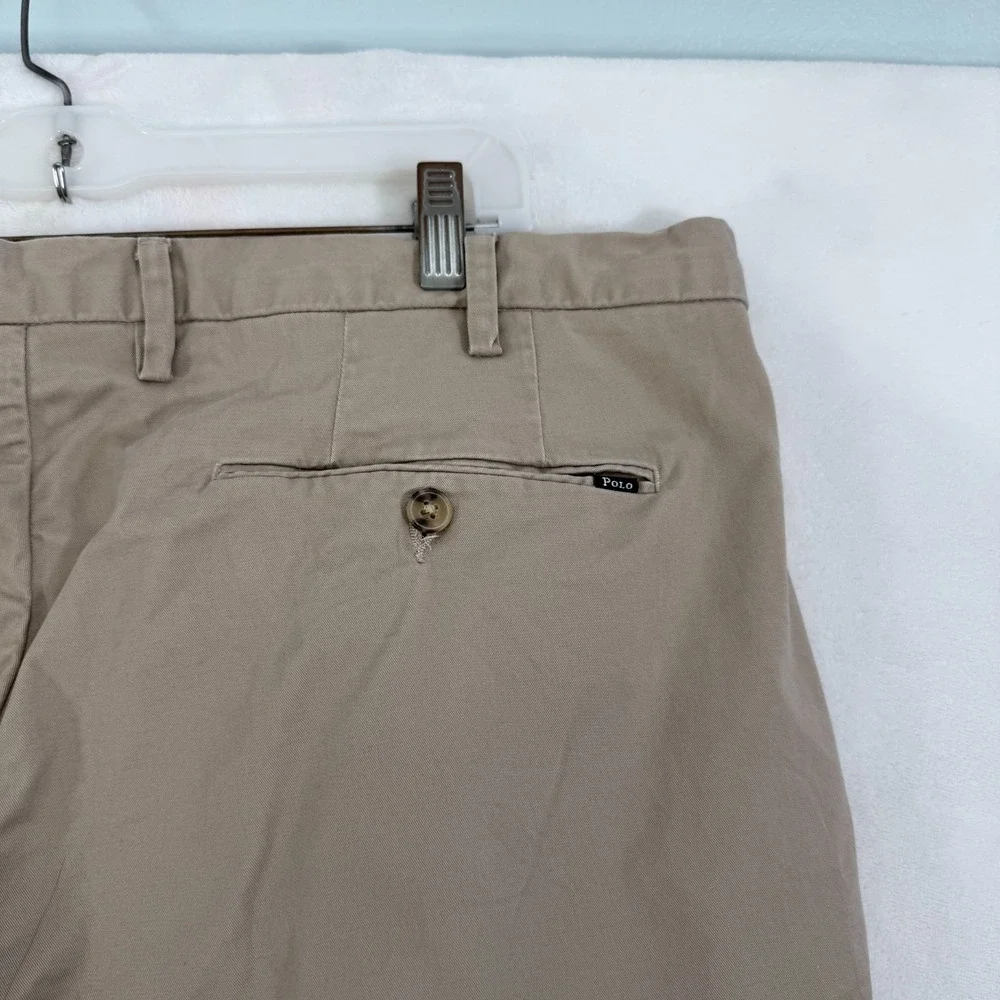 Polo Ralph Lauren Pants Mens 40x32 (38x28) Beige Stretch Straight Fit Casual